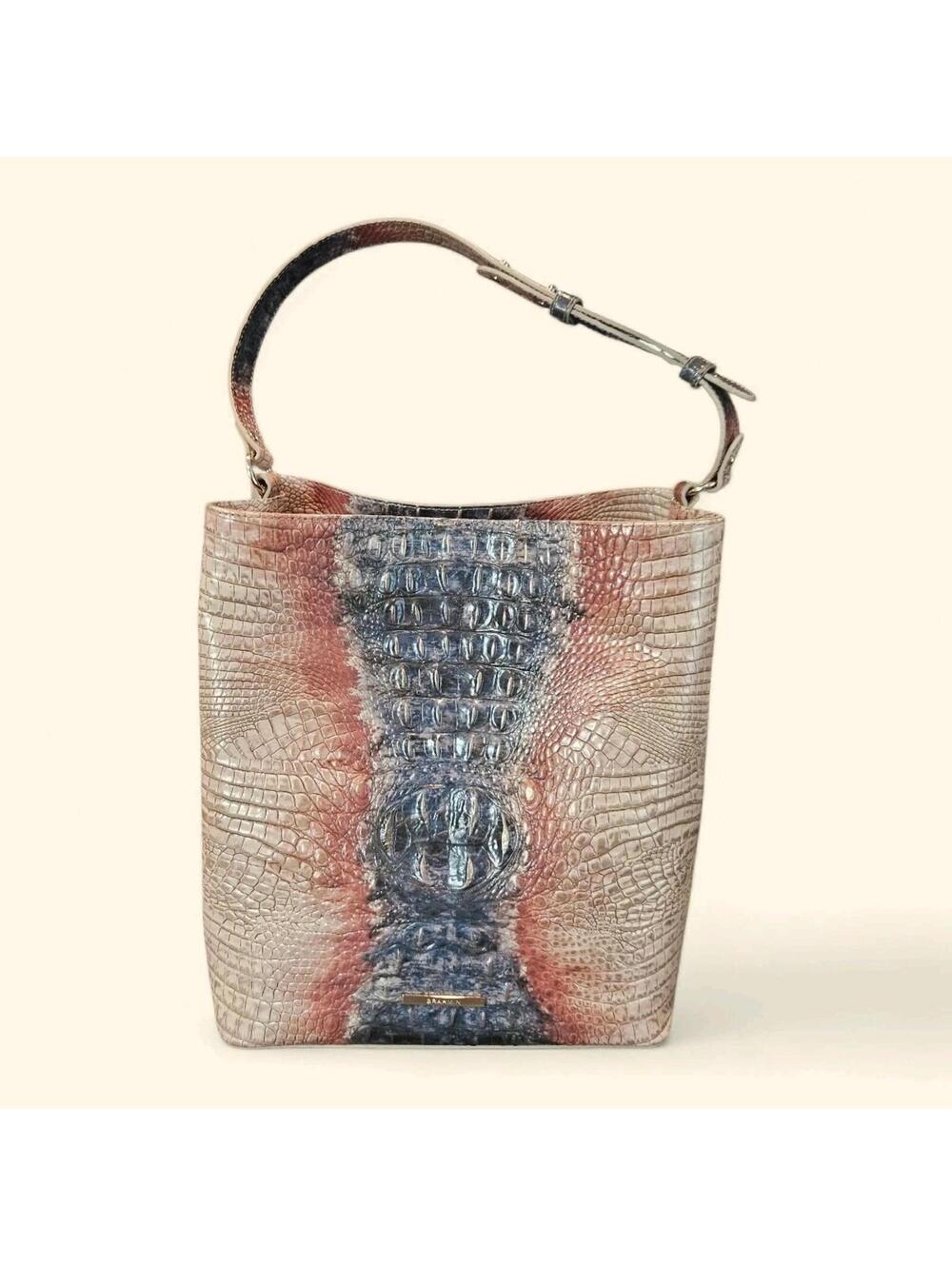 Large Brahmin Celina Hill Melbourne Ombre Bucket Shoulder Bag